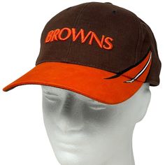 Cleveland Browns Hat Vintage Y2Ks 2000s Brown NFL Football SPL28 SPL 28 Canvas Six Panel Strapback Baseball Cap I always ship hats in a box. CONDITION: Has some fading and a white strand in the embroidery. Has been cleaned and sanitized. See photos. Brown Hats, Vintage Mens Fashion, Cleveland Browns, High Top Shoes, Cool Fabric, Nfl Football, Custom Shoes, Hats Vintage, In A Box