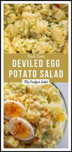 deviled egg potato salad is the perfect side dish