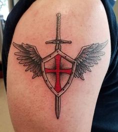 Shield Tattoo, Totem Tattoo, Medieval Tattoo, Grim Reaper Tattoo, Knight Tattoo, Reaper Tattoo, Wing Tattoo Designs, Scary Tattoos