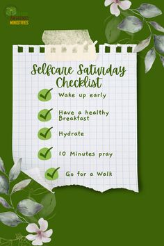 🌸 Self-Care Saturday 🌸  It's time to prioritize your well-being! Take a moment today to focus on yourself. Remember, self-care is essential for your mind, body, and soul.   "Do you not know that your bodies are temples of the Holy Spirit?" - 1 Corinthians 6:19  How are you practicing self-care today? Share your activities and inspire others!  #SelfCareSaturday #JayleeAwakenedMinistries #Wellness #MindBodySoul #HealthyHabits #SelfLove #MentalHealth #FaithAndWellness Self Care Wednesday, Taking Care Of Yourself Is Productive Green, Self Care Saturday Post, Selfcare Saturday Quotes, Skincare Video, Mind Body And Soul