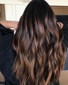 Mermaid Transformation, Perfect Balayage, Brown Black Hair Color, Brunette Tones, Highlights For Dark Brown Hair, Brown Hair With Caramel Highlights, Chocolate Brown Hair Color, Blond Balayage, Brunette Balayage