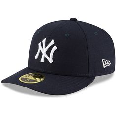 Men's New York Yankees New Era Navy Authentic Collection On Field Low Profile Game 59FIFTY Fitted Hat Fitted Hats Men, Yankee Hat, Embroidery Flats, New York Yankee Hat, Yankees Hat, Ny Yankees, Stylish Hats, New Era Cap, New York Jets