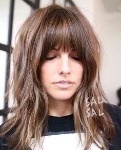 Long Hair And Bangs, Cute Medium Length Hairstyles, Mid Length Hair, Medium Length Hair Cuts, Hair Today, Great Hair