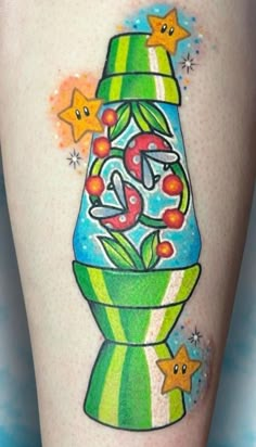 this is an image of a colorful tattoo