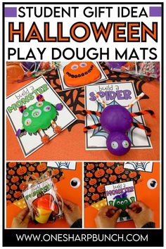 halloween play dough mats for students to make