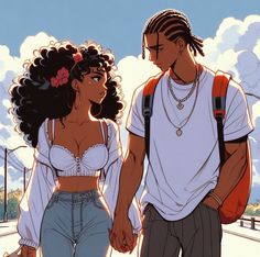 These Oc's are free to use, but give credit please! 💓 Art Black Love, Lover Anime, Jewelry Anime, Painting Anime, Stickers Anime, Anime Shirts, Black Couple Art, Anime Sticker, Wallpapers Anime