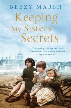 a book cover with three children sitting on the beach