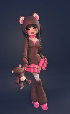 Kawaii Theme, Kawaii Coquette, Teddy Bear Clothes, Baddie Outfits Ideas, Theme Dress, Bear Outfits, Royal Outfits, Kawaii Dress