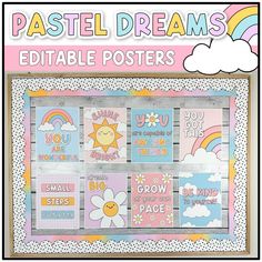 a poster with pastel dreams on it