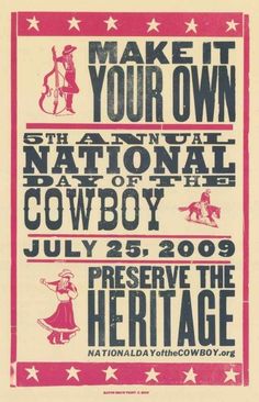 a poster for the national cowboy show