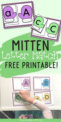 the letter match is an easy way to practice letters and numbers