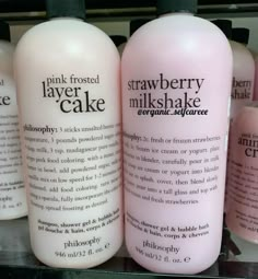 Strawberry Milkshake Body Wash, Aesthetic Body Wash, Shower Skin Care, Strawberry Milkshake, Smell Goods, Pretty Skin Care, Bath And Body Care, Pretty Skin, All I Ever Wanted