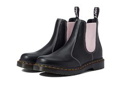 Dr. Martens 2976 - Women's Shoes : Black Virginia : Strut in confidence, style, and comfort when you're wearing Dr. Martens 2976 pull-on boots! Leather upper, lining and insole. Pull-on construction. Round-toe silhouette. Air-cushioned rubber outsole is oil, fat, acid, petrol, and alkaline resistant and has excellent slip and abrasion resistance. Added heel. Imported. Measurements: Heel Height: 1 1 4 in Weight: 1 lb 4 oz Shaft: 6 in Product measurements were taken using size UK 7 (US Women's 9), Dr Martens 2976, Black Shoes Women, Pull On Boots, Leather Chelsea Boots, Boots Leather, Shoes Black, Smooth Leather, Rubber Rain Boots, Chelsea Boots