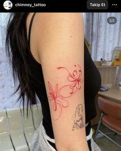 Red Lotus Tattoo, Fate Tattoo, Around Arm Tattoo, Sakura Tattoo, Red String Of Fate, Red Tattoo, Red Lotus