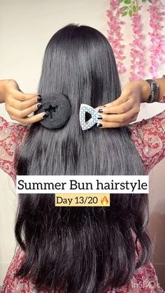 Simple Jura Hair Styles, Daily Hairstyles Easy For College, Saree Hairstyles For Short Hair, Voluminous Bun, Bun Hack, डिजाइनर कपड़े, Thali Decoration, Hair Style On Saree