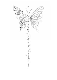 a black and white drawing of a butterfly with the words, i love you to the moon