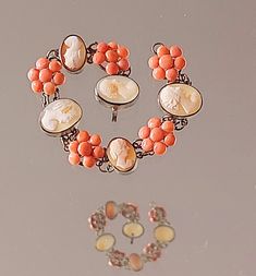 Coral Jewelry Vintage, Kay Adams, Cameo Bracelet, Coral Flowers, Carved Shell, Soft Corals, Vintage Soft, Coral Jewelry, Rose Color