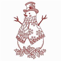 a snowman wearing a hat and scarf