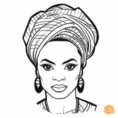 illustration of Actor in the spotlight Turban Illustration, Design Braids, Fashion Girl Design, African Earrings, Movie Buff, In The Spotlight, American Fashion