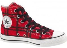 Boot Converse, Red All Star, Punk Plaid, Nike Shoes Air Force, Punk Shoes, Converse Red, Only Shoes, Unisex Shoes