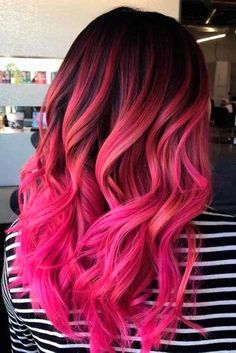 The Pink Hair Trend: The Latest Ideas To Copy And The Best Products To Try ★ Highlights For Long Hair, Short Locks, Rose Ideas, Long Hair Highlights, Bright Highlights, Hot Pink Hair, Pastel Ombre