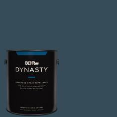 a black paint can with the words dynasty on it