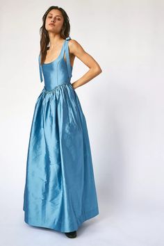 Louise New York Marie Dress | Free People Louise New York Marie Dress, Bellas Wedding, Trendy Bridesmaids, Fall Winter Dress, Beaded Formal Dress, Elegant Lady, Grad Dresses, Flattering Dresses, Azure Blue