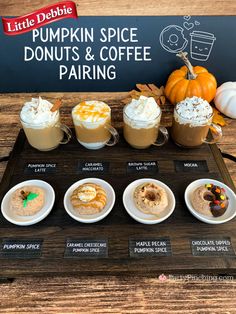 little delibee pumpkin spice donuts and coffee pairing