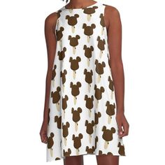 Loose-fit, mid-length sleeveless dress with silky handfeel. Printed on both sides. Machine washable. Size range XS-2XL. Disneyland Mickey Mouse Ice Cram Bar Mickey Ice Cream, Disneyland Mickey Mouse, Dress For Sale, Mid Length, Disneyland, Dresses For Sale, A Line Dress, Sleeveless Dress, A Line