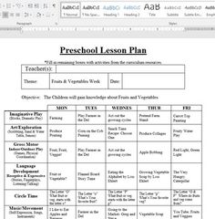 the lesson plan is shown in microsoft office