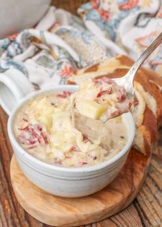 Reuben Soup - Barefeet in the Kitchen Ruben Chowder Soup, Creamy Rueben Soup, Ruben Soup, Rueben Soup, Reuben Soup Recipe, Creamy Reuben Soup, Corned Beef And Potatoes, Reuben Soup, Chowder Soup