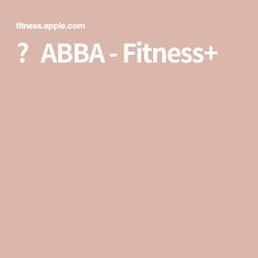 the words aba - fitness are written in white on a pink background