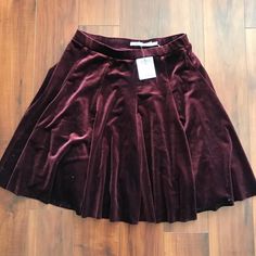 Empire Waist Velvet Skirt In Wine/Bordeaux Color Burgundy Skirt For Fall, High Low Maxi Skirt, Floral Lace Skirt, Long Floral Skirt, Blue Floral Skirt, Blue Skirts, Bordeaux Color, Blue Mini Skirt, Button Up Skirts