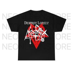 Destroy Lonely No Stylist .: 100% cotton  .: Medium fabric (5.3 oz/yd² (180 g/m .: Classic fit .: Tear-away label .: Runs true to size Star Shirt, Cool Tees, Heavy Cotton, Cotton Tee, Tee Shirt, Tee Shirts, Adult Outfits, Gender Neutral, Tops & Tees