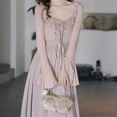 Eleonora Mauve Soft Ethereal Aesthetic 2-Piece Dress Set Ethereal Aesthetic Dress, Soft Ethereal Aesthetic, Elegant Style Dress, Fairy Goddess, Ethereal Design, Bolero Top, Vestidos Retro, Vestidos Color Rosa, Ethereal Aesthetic