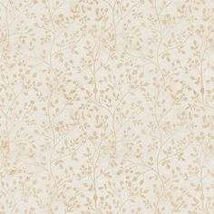 an old wallpaper with gold leaves and branches on white background stock photo - image