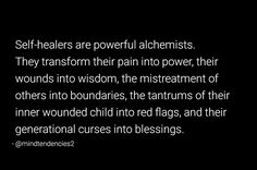 a black and white photo with the words selfhealers are powerful alchemists