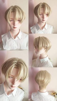 Short Blonde Hair Drawing, Piskel Art, Fantasy Hair, Anime Hair, Short Blonde Hair