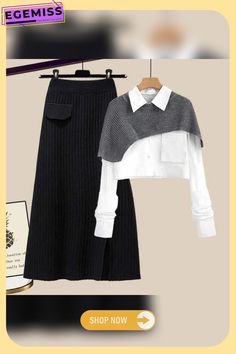 Classic and Comfortable Winter Garment Capes Fashion, Comfortable Skirts, Full Dress, Half Skirt, Spring Skirts, Estilo Chic, Autumn Dress, Clothing Material, Woman Silhouette