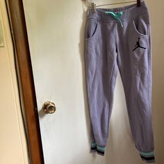 No Stains No Tears No Broken Stitches Pretty Warm And New Nike Air Jordan Sweatpants, Jordan Sweatpants Grey, Moisture-wicking Purple Sports Pants, Nike Sweatpants, Nike Jordan, Kids Bottoms, Air Jordans, Lilac, Sweatpants