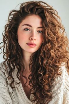 Long layered brown curls. Healthy Thick Hair Aesthetic, Long Curly Hair Lots Of Layers, Curly Long Hair Women, Long Hair Cuts With Layers Curly, Long Wavy Haircuts Naturally Curly, Mocha Beige Hair, Women Long Haircut, Wavy Long Hairstyles, Long Natural Curls