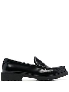 black calf leather patent finish round toe signature YSL logo plaque branded insole low block heel Black Moccasins, Ysl Logo, Moccasins Mens, Black Leather Loafers, Loafers Style, Leather Flat Shoes, Black Loafers, Flat Shoes, Leather Loafers