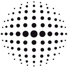 an abstract black and white pattern with circles in the shape of a ball on a white background