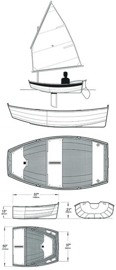 the plans for a small sailboat are shown