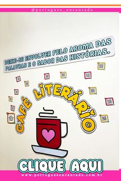 an advertisement for a coffee shop with the words'literra de ciclue aou '