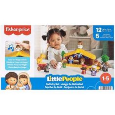 fisher - price little people nativity set, includes figurines and playset