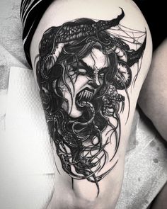 medusa tattoo Fierce Medusa Tattoo, Medusa Tattoo Gothic, Medusa Ribcage Tattoo, Gothic Medusa Tattoo, Goth Medusa Tattoo, Medusa Tattoo Dark, Medusa Stomach Tattoo, Angry Medusa Tattoo, Medusa Tattoo Chest