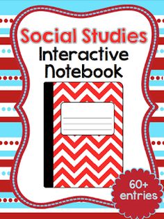 the book cover for social studies interactive notebook