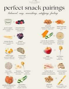 the perfect snack pairings info sheet