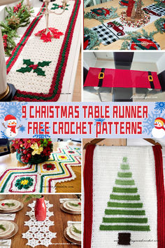 christmas table runner crochet patterns